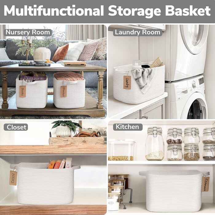 Кошики для зберігання TIMEYARD, декоративні плетені кошики, 3 шт., 33 x 25 x 22,5 см, для іграшок, рушників, подарунків