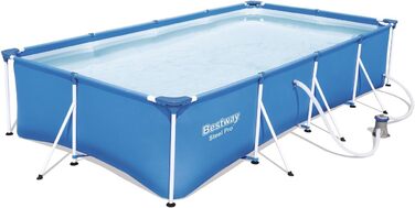 Набір каркасних басейнів Bestway Steel Pro, прямокутний, синій, 400 x 211 x 81 см Набір для басейну 400 x 211 x 81 см