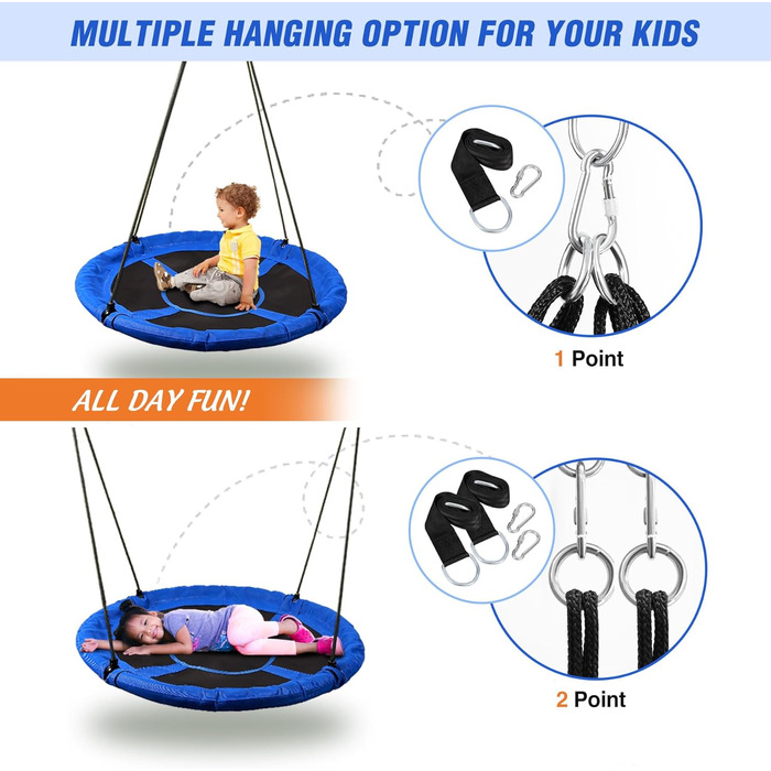 Шоукель REDCAMP Ø 110 см, водостійкий Textilene, для саду та майданчика, блакитний