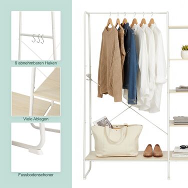 Підставка для одягу Relaxdays з полицею для взуття