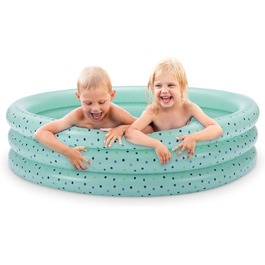 Дитячий надувний дитячий басейн Navaris - Дитячий дитячий басейн з міцного ПВХ - Надувний дитячий басейн - Дитячий дитячий басейн - М'ятно-зелений