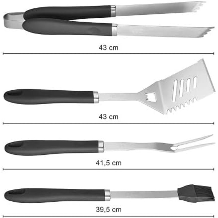 Набір барбекю Sunature Miyako з нержавіючої сталі, 5 предметів, з сумкою