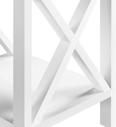 Журнальний столик Yaheetech з шухлядою та полицею, білий, для вітальні та спальні, скандинавський дизайн