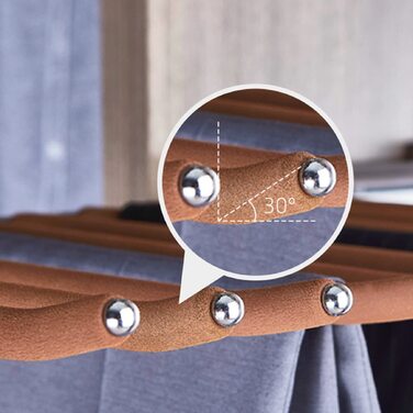 Вішалка для штанів Nisorpa сталева висувна з 22 кронштейнами коричнева