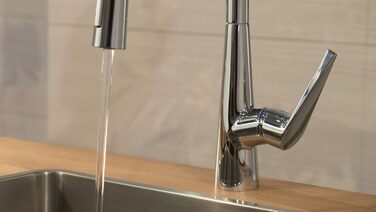 Змішувач для кухні hansgrohe Talis S одноважільний, комфортна висота 200 мм з висувним душем, хромований Висота виливу 200 мм без шлангової коробки хром