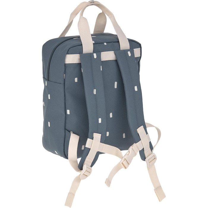 Рюкзак дитячий з нагрудним ременем Сумка для дитячого садка Рюкзак для дитячого садка 28 см, 5,5 літрів, 3 роки/Міні квадратний рюкзак Happy Prints (темно-синій)