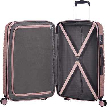 Валіза American Tourister Aero Racer Spinner 68, що розширюється, 75,5 л, Jet Black/Rose Pink