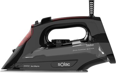 Праска з парою Solac Solution PV2490: 3000W, 200г/хв, керамічна підошва, антинакип, самоочищення, 290мл