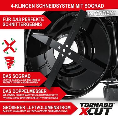 Бензиновий газонокосарка 5-в-1 з потужним двигуном 4.9 PS, 4-тактний, об'єм 173 см³, ширина косіння 46 см, 60л травозбірник, Radantrieb, комплект для мульчування та бічний викид