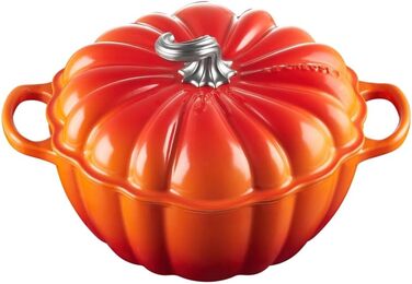 LE CREUSET Cocotte 24 см - кокотниця з емальованого чавуну, оранжевий колір (Vulcanico)