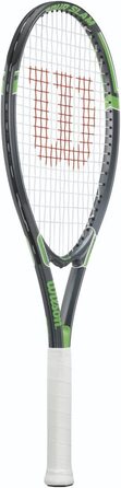 Тенісна ракетка Wilson Tour Slam для дорослих, розмір захоплення 3-4 3/8 фута, зелений / чорний