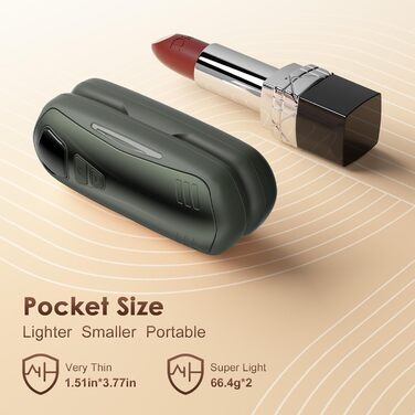 Електричні грілки для рук 2 шт. з акумулятором 6000mAh, 5 режимів нагріву, USB, для кемпінгу та відпочинку на природі, подарунок для жінок та чоловіків (зелені)