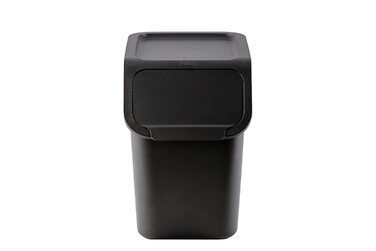 Практичний набір з 3 контейнерів для збору сміття / система поділу сміття на кухні / Система збору сміття з відкидною кришкою / кошик для сміття з кришкою / сміттєвий бак / система поділу сміття 3x25 л