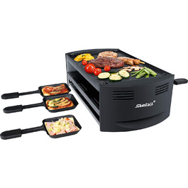 Steba Pizza-Raclette RC 6 Bake & Grill: піца, раклет, гриль, 6 антипригарних сковорідок, 1500W