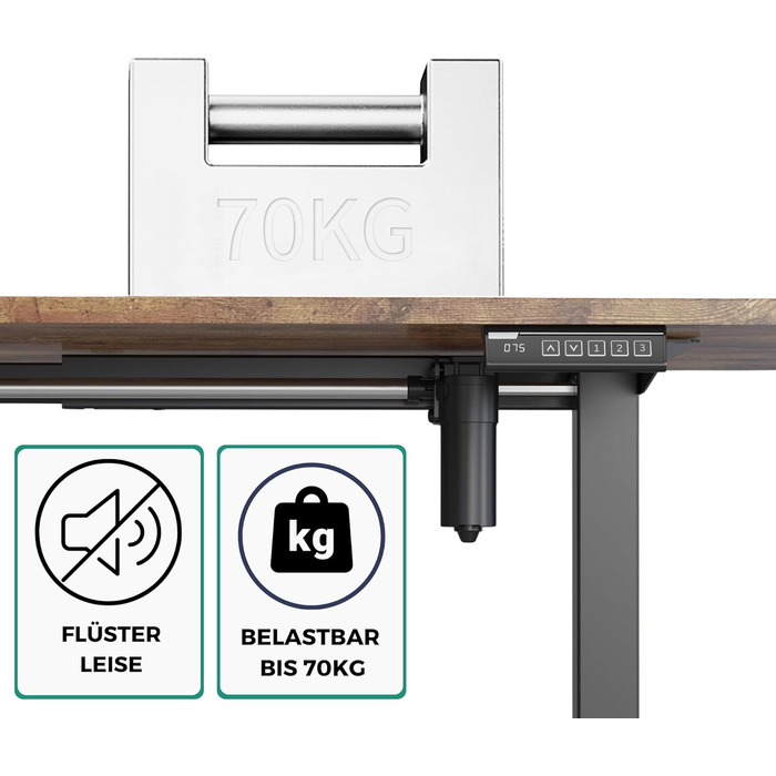 Електричний регульований стіл Albatros UP30 | Металеве підрамник, ніжки, підставка | Для робочих місць | Чорний
