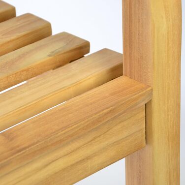 Садова лавка Divero Abruzzo 3-місна з тикового дерева, коричнева (оброблена)