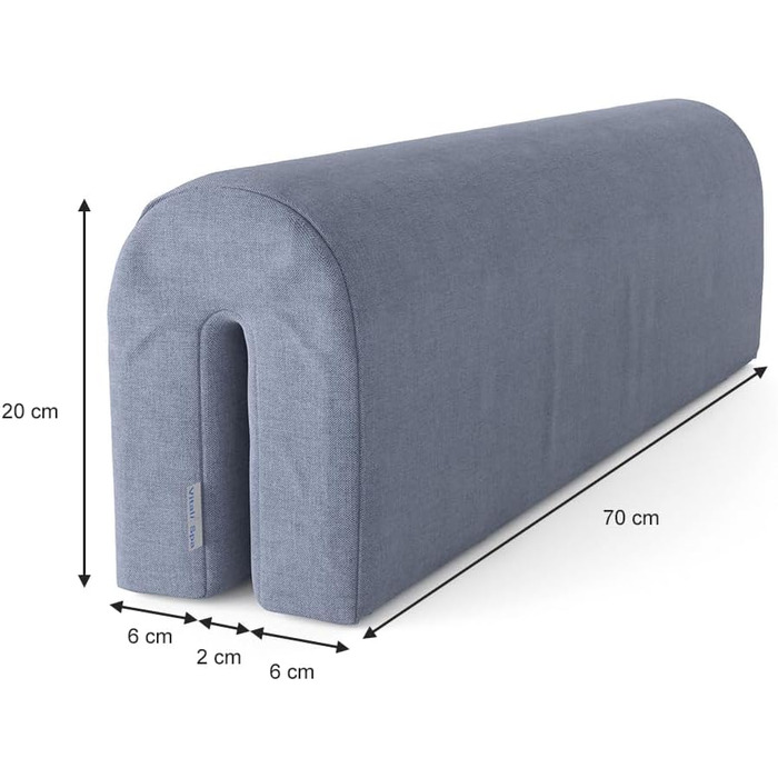 Захисний бортик для ліжечка Bettumrandung 70x20 см сірий, універсальний, для безпеки малюка