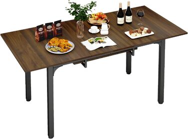 Розсувний стіл Artethys 105/150x70 см - індустріальний обідній стіл для кухні, вітальні, їдальні. Прямокутна стільниця, дерев'яний стіл на металевих ніжках, на 4-6 осіб