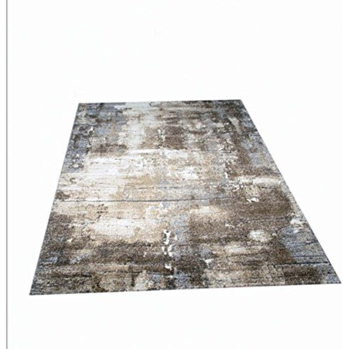Килим-мрія дизайнера килим для вітальні сучасні абстрактні лінії коричнево-кремовий плямистий розмір (120 см круглий, бежево-сірий)