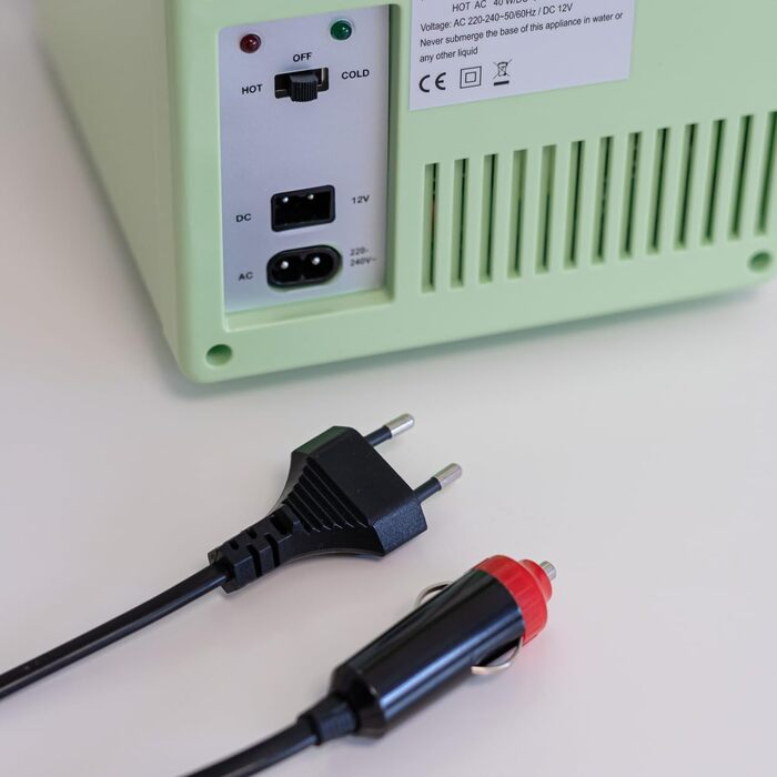 Міні-холодильник Flamingueo Mini 4L: 12V/220V, охолодження та нагрівання, зелений колір