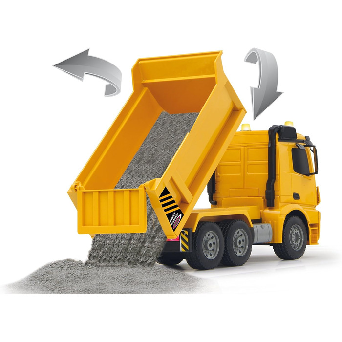 Екскаватор-самоскид JAMARA Mercedes-Benz Arocs 2.4 GHz з дистанційним керуванням, звук двигуна, світлодіоди, повний привід