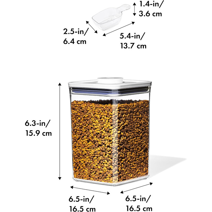Контейнер OXO Good Grips Pet POP 4.2 л з лопаткою | Для корму собак та котів | Герметичний, BPA-free