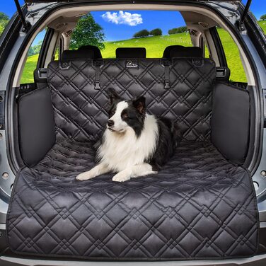 Чохол для багажника Meadowlark для собак-водонепроникний Чохол для багажника автомобіля, універсала, фургона і позашляховика, чохол для багажника собаки з бічним захистом і захистом від ударів, дуже міцна набивка Стандартний чорний