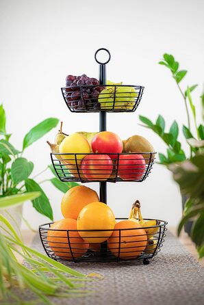 Нескінченні 3-поверхові великі круглі фруктові тарілки для презентації-стильна кошик для фруктів-3-поверхова ваза для фруктів