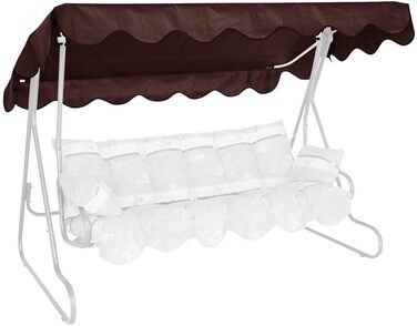 Тент ANGERER Sonnendach для гойдалки типу Hollywood, PE-тканина, 210 x 145 см, коричневий