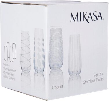 Кристальні келихи для білого вина Mikasa Cheers, набір 4 шт, 450 мл