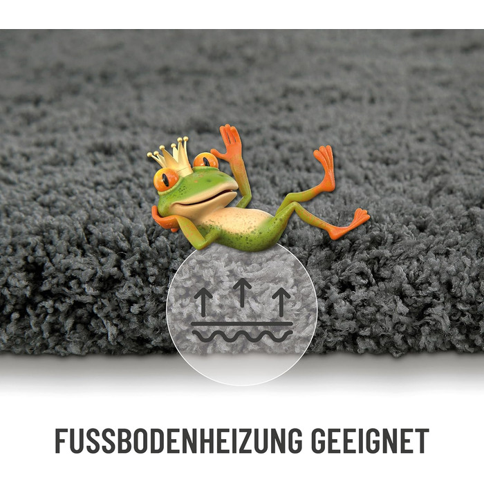 Килимок для ванної кімнати з м'яким пухнастим ворсом, антиковзний, придатний для прання, Porto Azzurro (55 x 65 см, Сірий Сланцевий, 80 x 150 см, прямокутний)