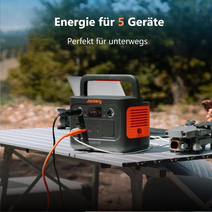 Jackery Explorer 240 v2: Сонячний генератор 256Wh LiFePO4 з 300W AC та 100W USB-C виходом для кемпінгу, подорожей та надзвичайних ситуацій (відновлений)