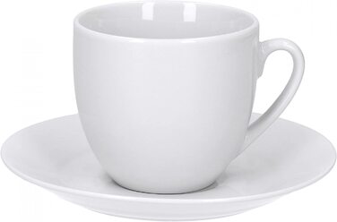 Набір посуду Van Well для 6 осіб: 18-ти частинний кавовий сервіз з порцеляни, придатний для миття в посудомийній машині та мікрохвильовій печі