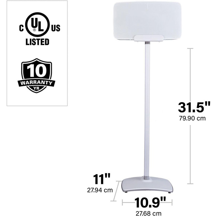 Підставка для акустики Sonos Five та Play:5 SANUS WSS52-B2 (біла)