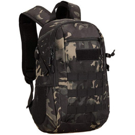 Міні-рюкзак HUNTVP 12L / 15L / 20L, тактичний похідний рюкзак, шкільна сумка Molle, водонепроникний рюкзак, шкільний рюкзак військового зразка, Студентська сумка, спортивна сумка, сумка для ноутбука для чоловіків і жінок, сумка для занять спортом на відкритому повітрі (12L-сірий камуфляж)