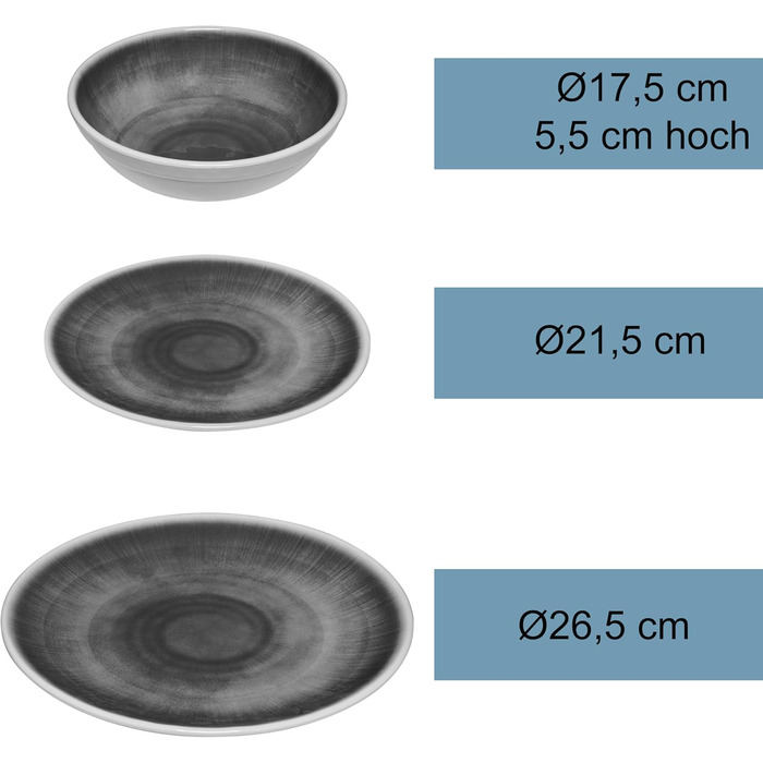 Набір посуду з меламіну Тоскана Пастель для 4 осіб - кольоровий - з мандала-орнаментом. Підходить для миття в посудомийній машині. Ідеально для кемпінгу, подорожей, фестивалів, пікніків та вечірок на природі (16 предметів: келихи 290 мл, кольоровий стіл)