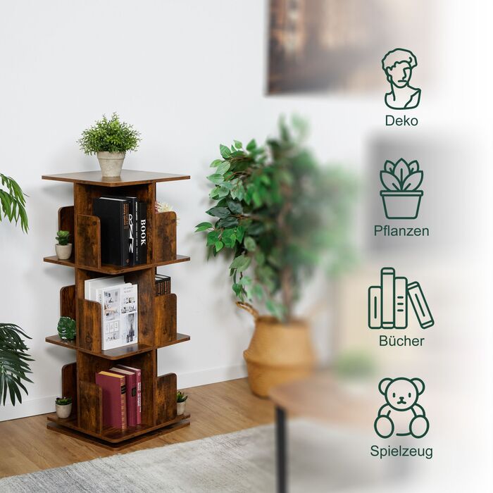 Стелаж для книг Relaxdays у стилі індустріального дизайну