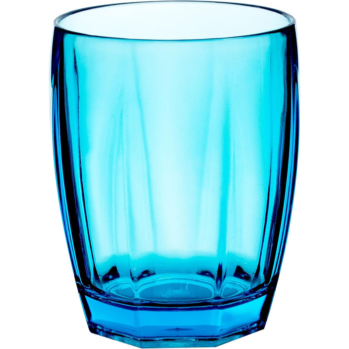 Набір меламінового посуду 20 предметів Елегантний керамограніт Look в синьому кольорі з чашками Склянка для води 320 мл Синій - для 4 осіб Столовий посуд Келихи Склянка для води Стакан Віскі Кемпінговий посуд Кемпінг Відкритий 20 шт. - Келих для пиття 320