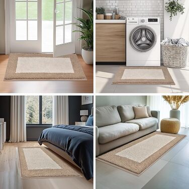 Килимок для ванної кімнати, неслизький, миючий, 76 x 150 см (Бежевий)