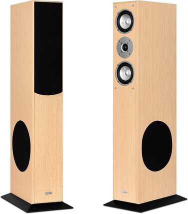 Підлогова акустика mohr SL15 Oak, звук HiFi, елегантна дерев'яна акустика для стерео або домашнього кінотеатру