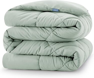 Ковдра CozyLux 200x200 см для всіх сезонів, ковдра з мікрофібри 300gsm, біла, 200x200 см, дихаюча, для сну