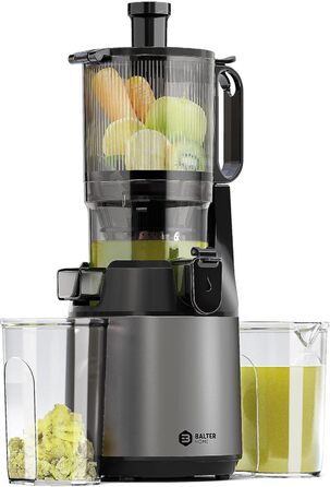 Шовковий відцентровий соковичавник Balter ES-01P: велика завантажувальна горловина 135 мм, 300 Вт, для овочів та фруктів, BPA Free, тихий