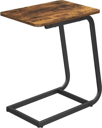 Вінтажний журнальний столик Acaza, ідеально підходить для дивана або ліжка, 50 x 62 x 35 см, чорно-коричневий маррон