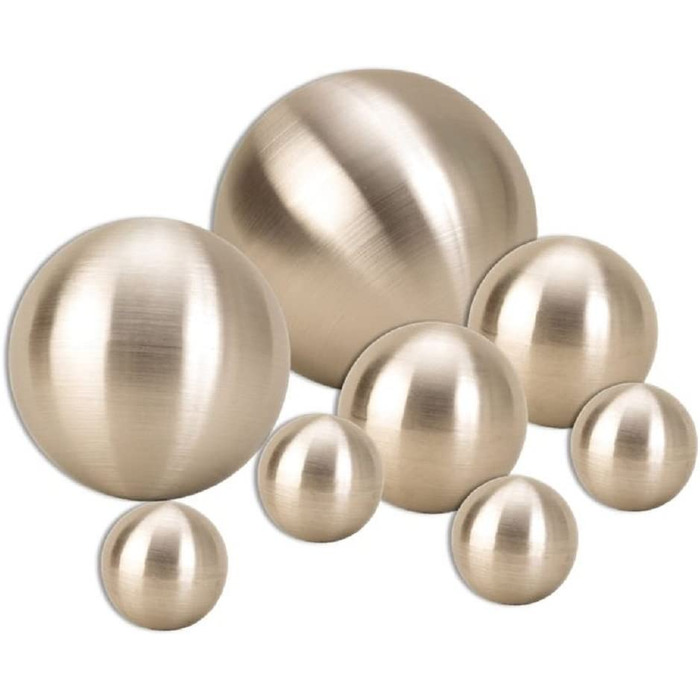 Набір з 8 декоративних кульок з матового срібла діаметром близько 15 см, 10 см, 6 см і Ø см з нержавіючої сталі, плаваючий куля, рожевий куля W