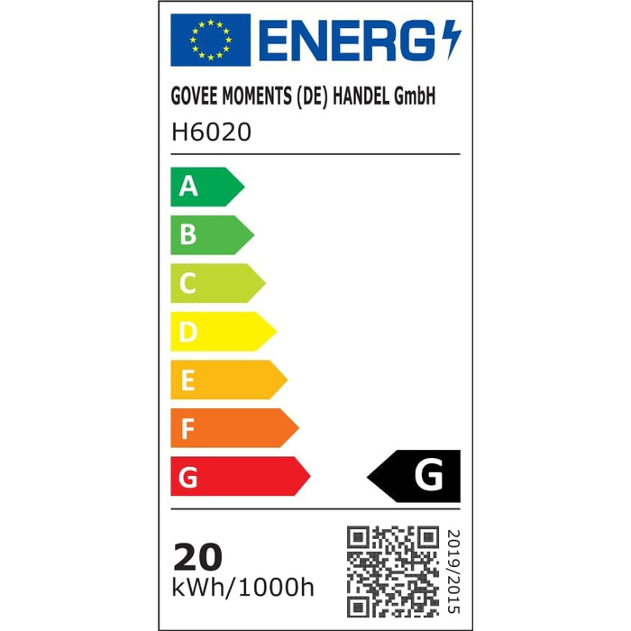 Govee LED лампа з колонкою JBL, Matter-сумісна, акумуляторна, 16 музичних режимів та 100+ сцен