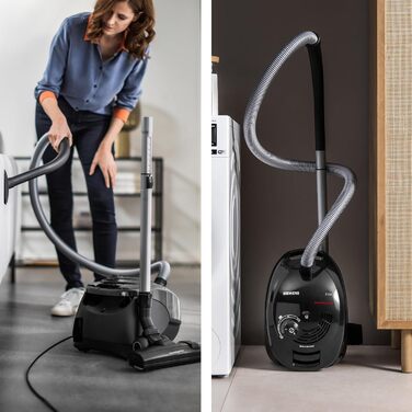 Пылесос Siemens Staubsauger Z 3.0 extreme power VSZ3XTRM11: мощний, для твердих підлог та килимів, XXL насадка для шерсті тварин, 850 Вт, чорний