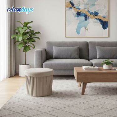 Relaxdays Пуф із оксамиту з об'ємом 30 літрів для зберігання