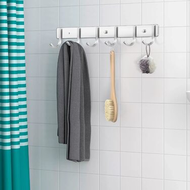 Гачок ERWEY, гачок для одягу, кухонний гачок з нержавіючої сталі, настінний гачок для ванної кімнати, кухонний рушник для одягу (28 см) (6 гачків)
