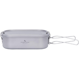 Ланчбокс iBasingo Titan 800мл з кришкою та ручкою, герметичний бенто-контейнер для кемпінгу, відпочинку та офісу. Безпечний для їжі посуд для подорожей, миється в посудомийній машині, Ti2081C