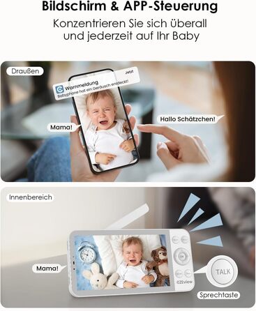 Відеоняня з камерою 2.5K, 5.5